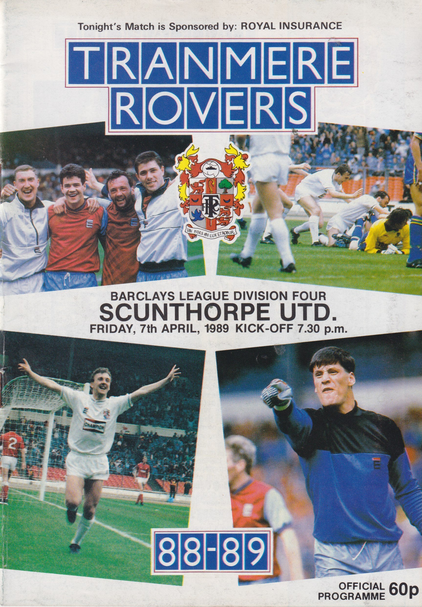 Tranmere Rovers v Scunthorpe United match programme